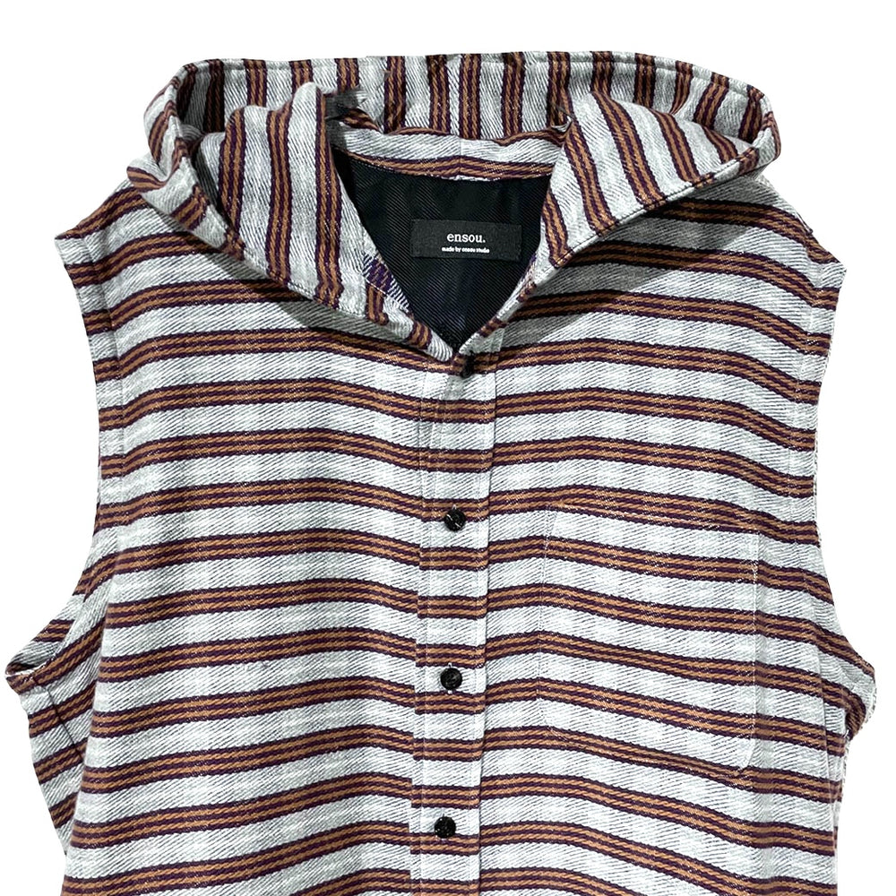 ensou. エンソウ EXCLUSIVE SLEEVELESS HOODIE SHIRT (E09S004EX