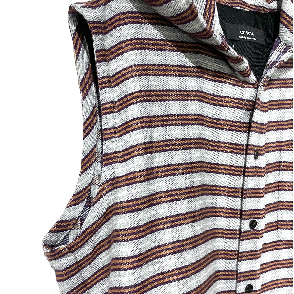 ensou. エンソウ EXCLUSIVE SLEEVELESS HOODIE SHIRT (E09S004EX