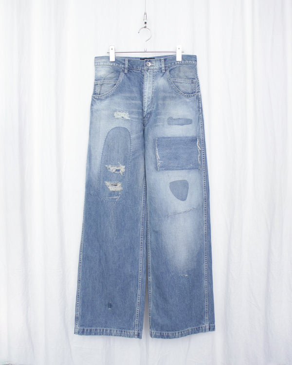 ENSOU. / SCAR TISSUE PAINTER JEANS - Indigo (E13P009)