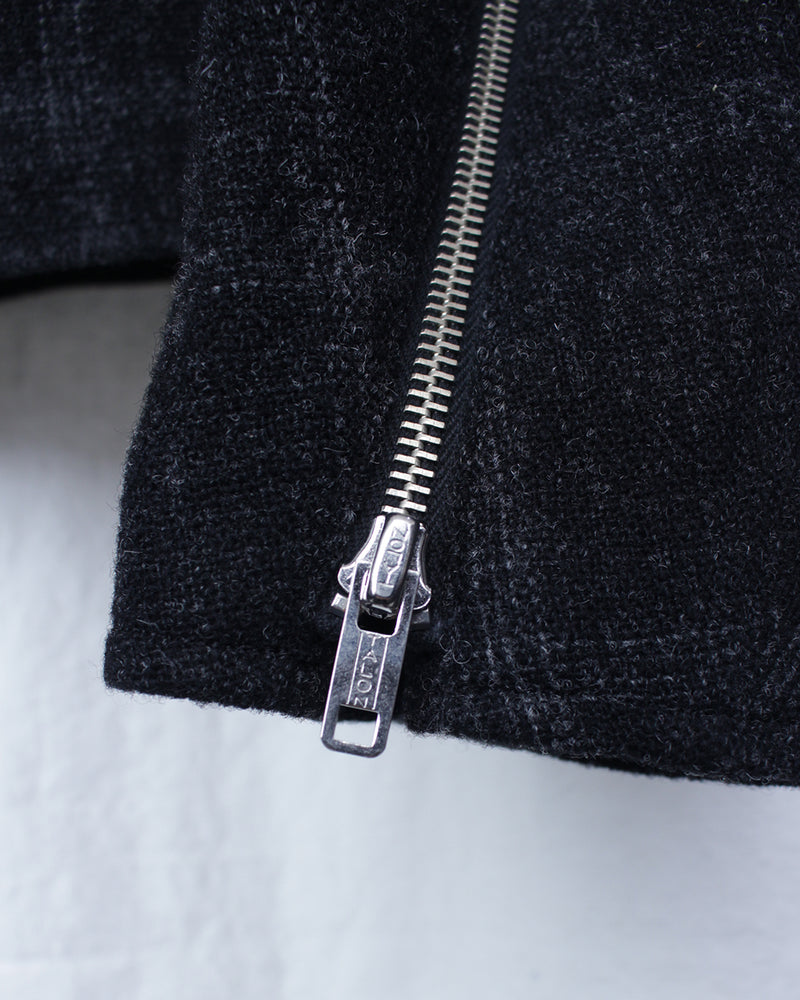 ENSOU. / MOTORCYCLE JACKET - Black Check (E13J004)