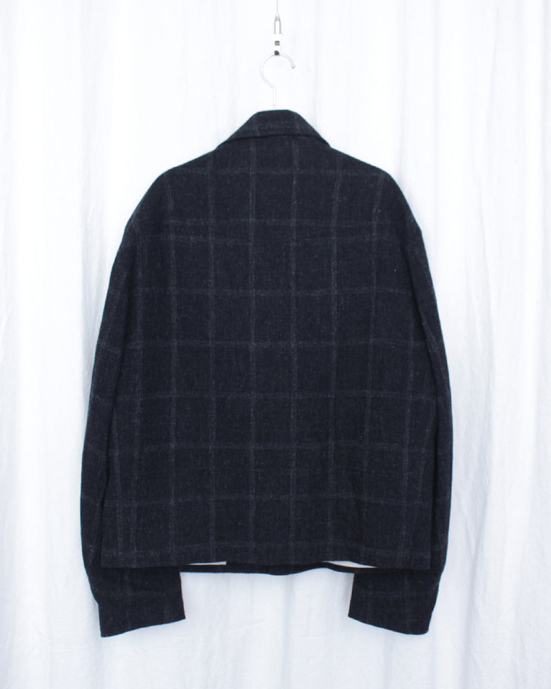 ENSOU. / MOTORCYCLE JACKET - Black Check (E13J004)