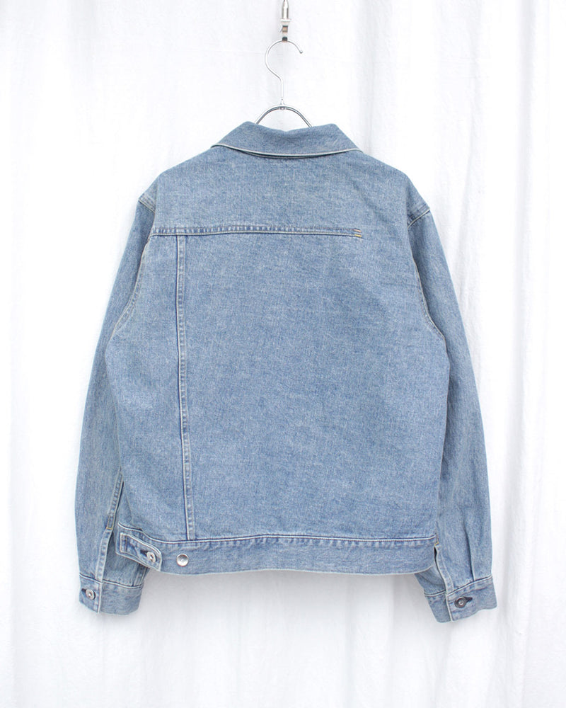 ENSOU. / ERASED JEAN JACKET-SPLASH (E14J008) BLUE – Mukta / Sal
