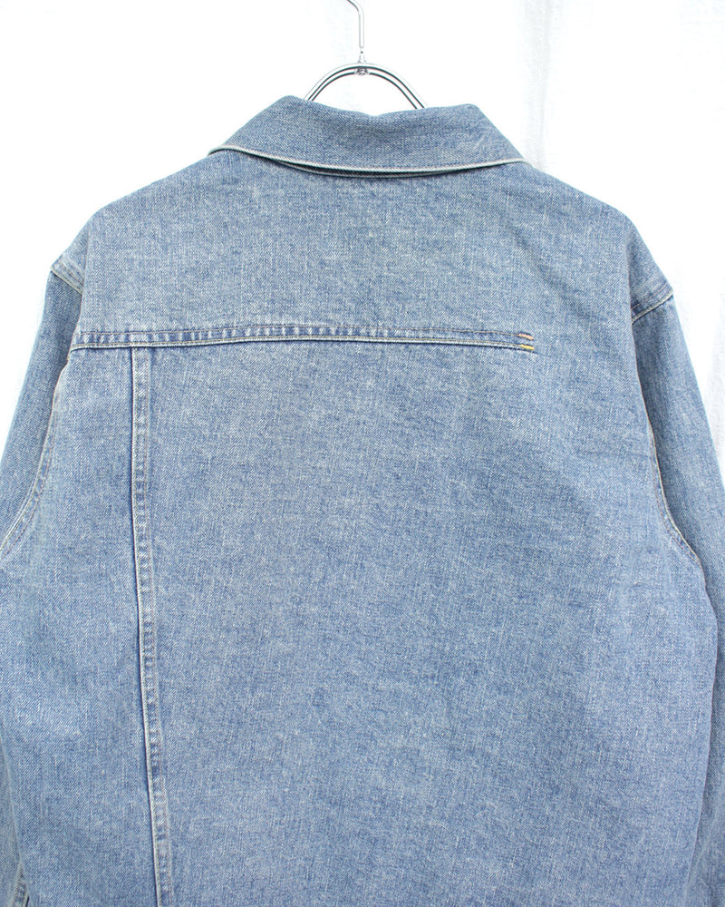 ENSOU. / ERASED JEAN JACKET-SPLASH (E14J008) BLUE – Mukta / Sal