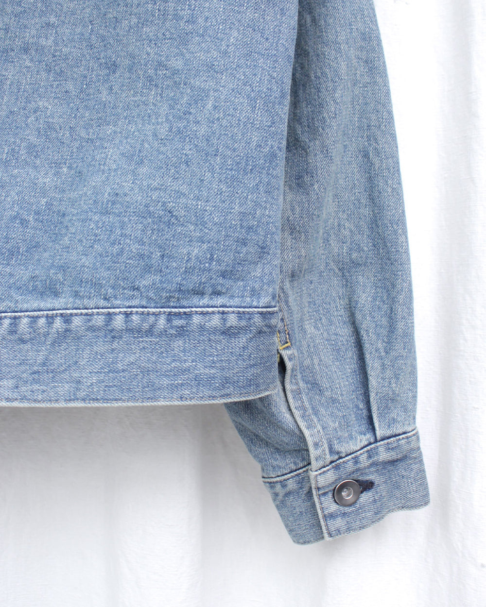 ENSOU. / ERASED JEAN JACKET-SPLASH (E14J008) BLUE – Mukta / Sal
