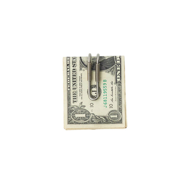 CLIP COIL SPRING MONEY CLIP (B01XAC-01) Silver