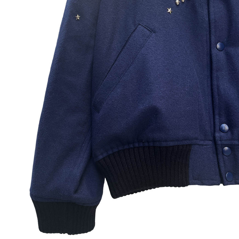 EX STUDDED WOOL STADIUM JACKET (13422005) Navy