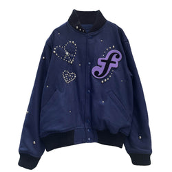 EX STUDDED WOOL STADIUM JACKET (13422005) Navy
