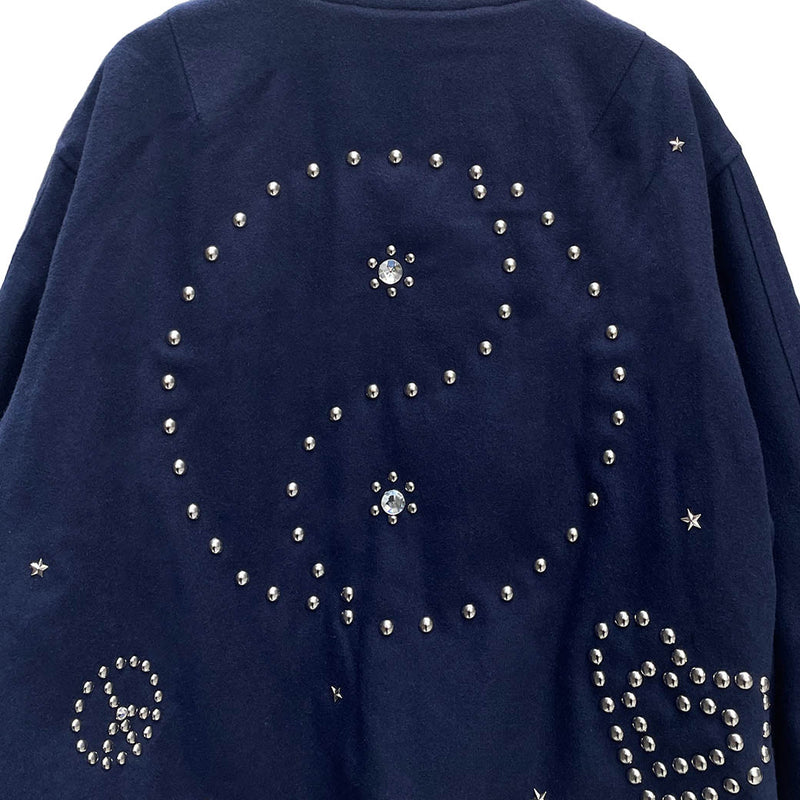 EX STUDDED WOOL STADIUM JACKET (13422005) Navy
