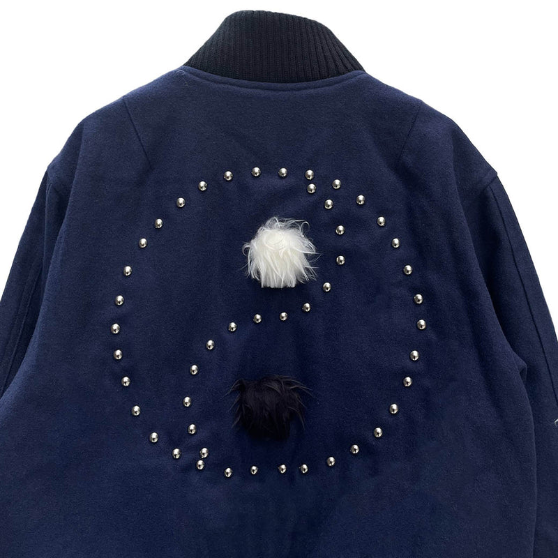 EX STUDDED WOOL STADIUM JACKET (13422005) Navy