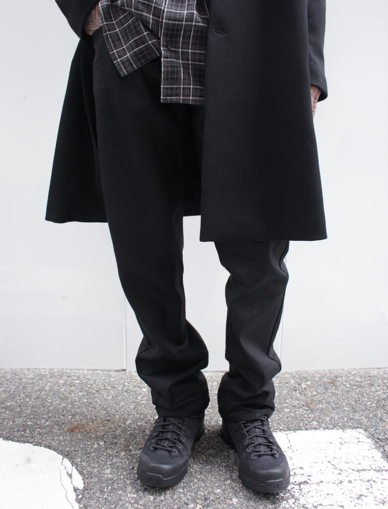 I SHII / 4-POCKET WAXED DENIM - Black (i SHII-01)