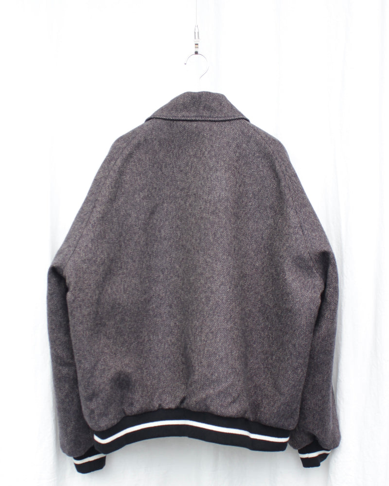 WALES BONNER / HOMECOMING VARSITY JACKET - Grey Melange (MA25JA13-WO02-903)