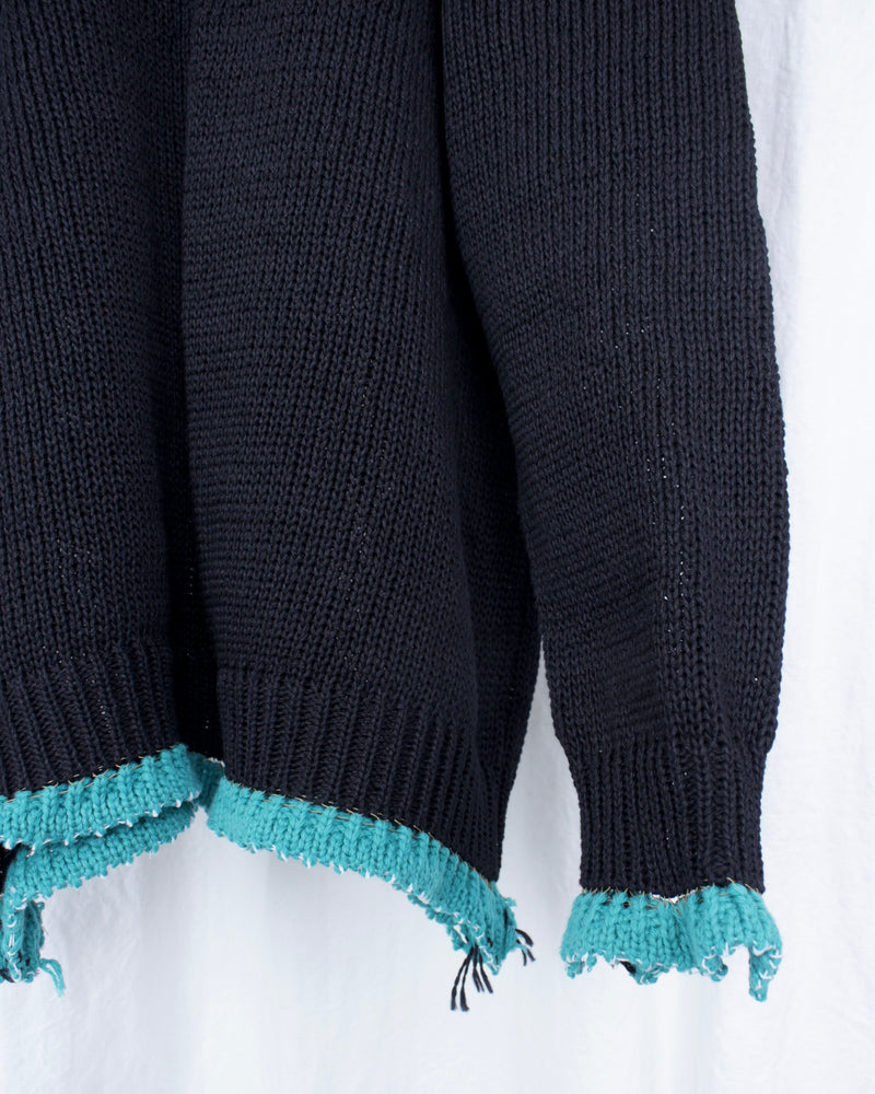 CLASS / 3G PLAIN STITCH SWEATER - Black (CCFA19UNI)