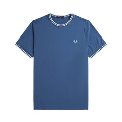 TWIN TIPPED T-SHIRT (M1588) Midnight Blue / Ecru / Light Ice