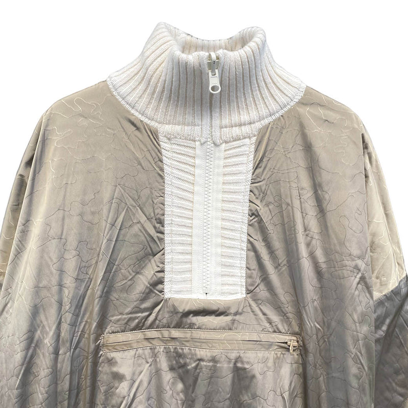 JACQUARD KNITTED OVERSIZED REVERSIBLE HALF ZIP JUMPER (KT003) BlackxWhite Pattern