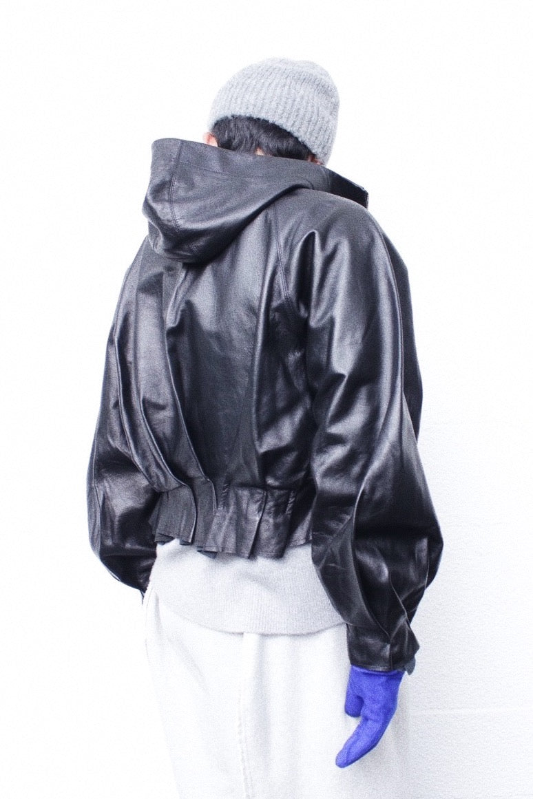 OMAR AFRIDI / SUEDE CURVED GLOVES - Royal×Lgrey (OA-AW25-ACC-102-07-MKT)