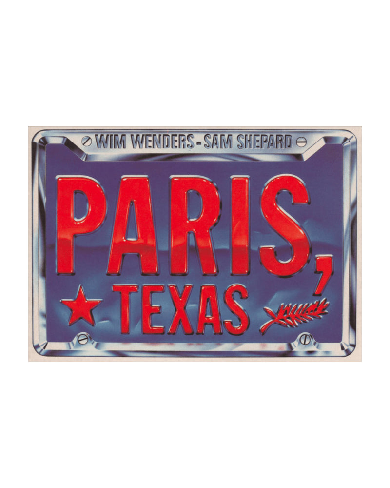 WIM WENDERS PARIS, TEXAS LICENSE PLATE TSHIRT (IDEA_TEE08) White