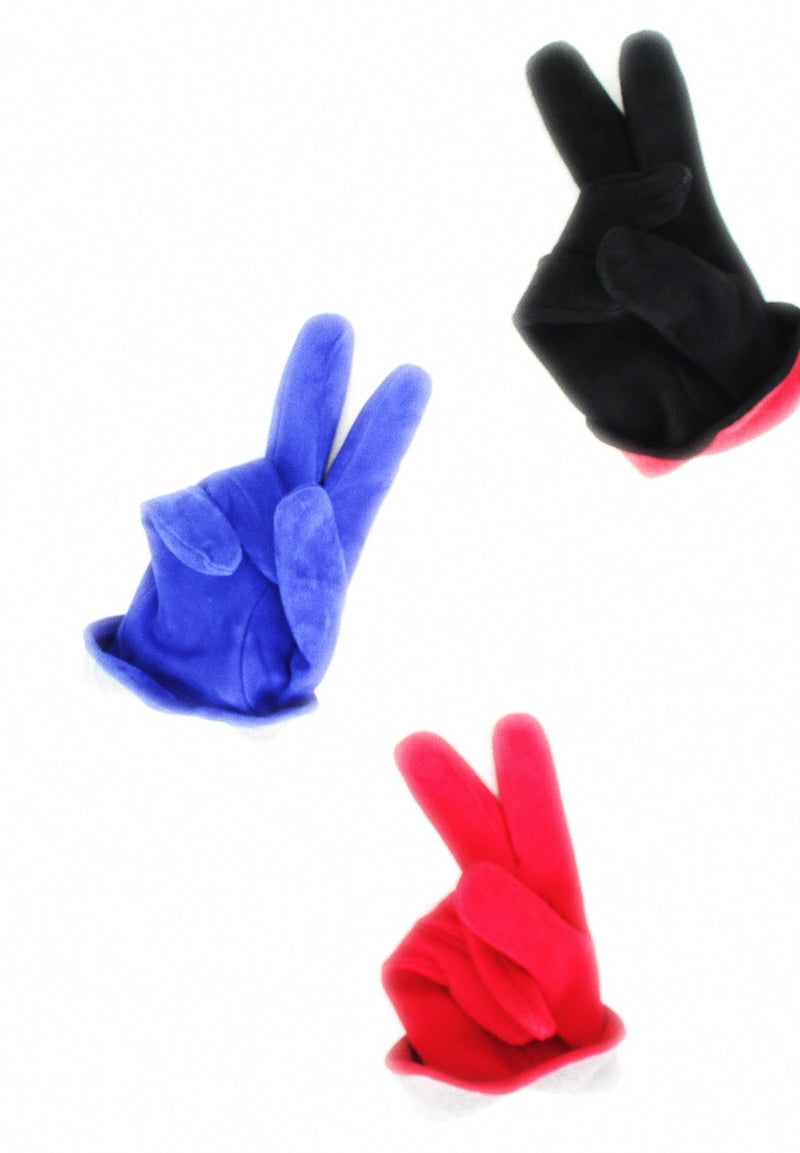 OMAR AFRIDI / SUEDE CURVED GLOVES - Royal×Lgrey (OA-AW25-ACC-102-07-MKT)