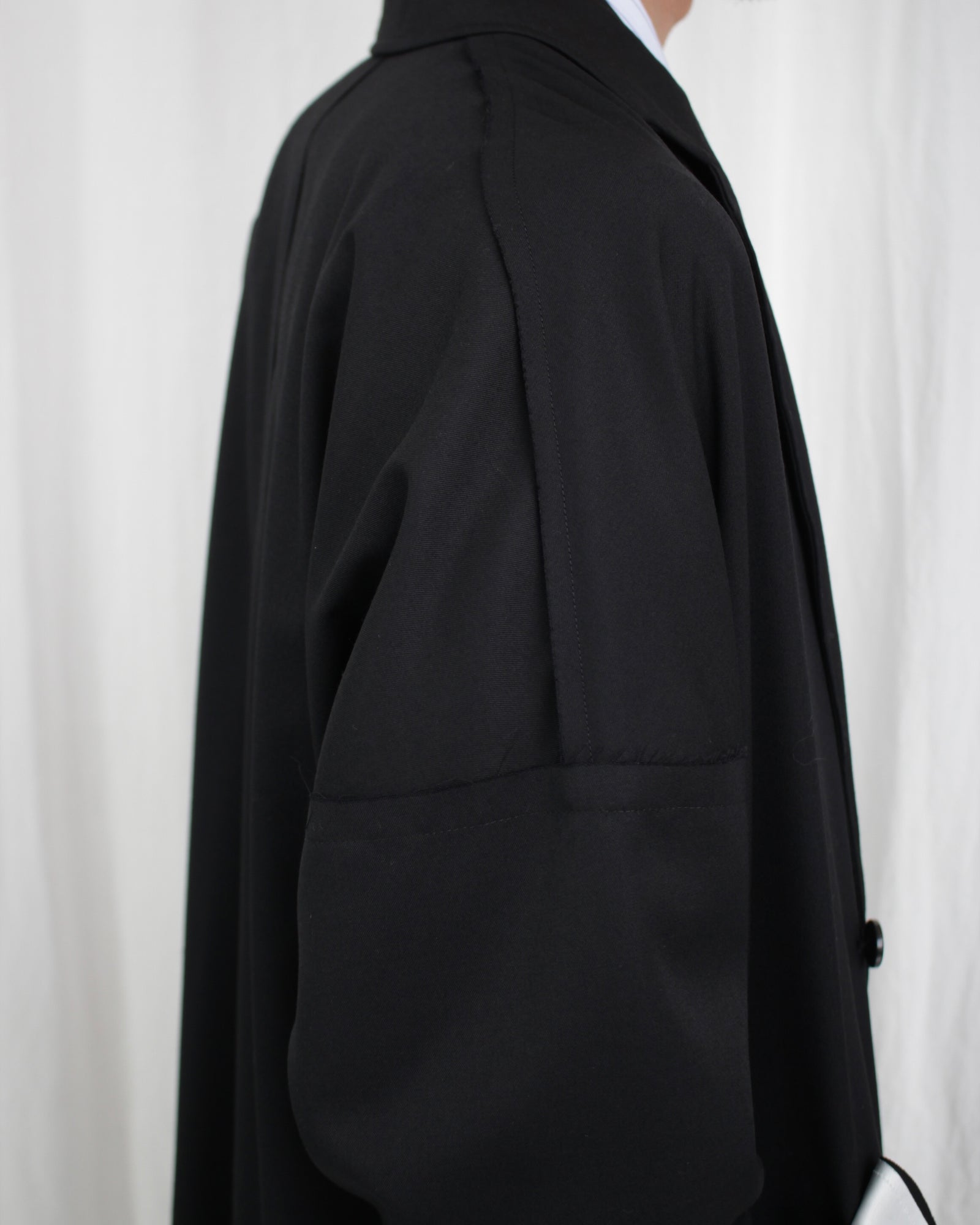 sulvam / CLASSIC OVER COAT (MU-C50-100) Black – Mukta / Sal