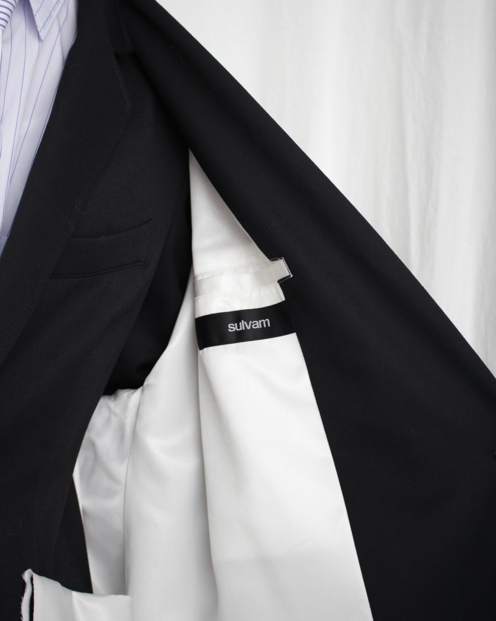 sulvam Lining switching coat 新品未使用 sulvam & Yohji Yamamoto 2024-25AW ブラックメインのストライプ