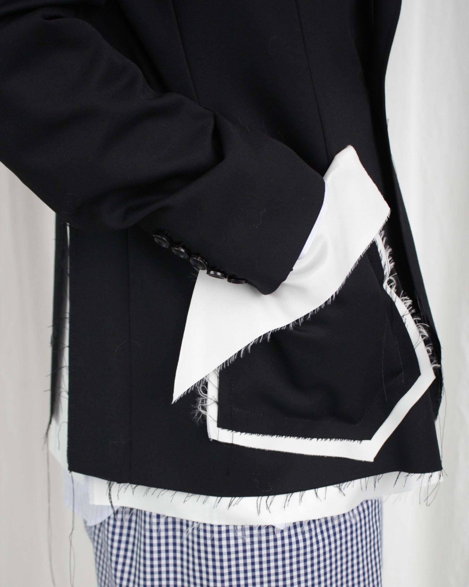sulvam / CLASSIC SHORT JACKET (MU-J50-100) Black – Mukta / Sal