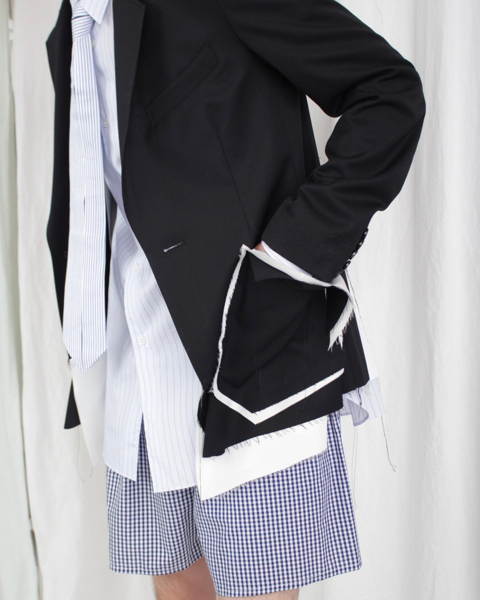 sulvam / CLASSIC SHORT JACKET (MU-J50-100) Black – Mukta / Sal