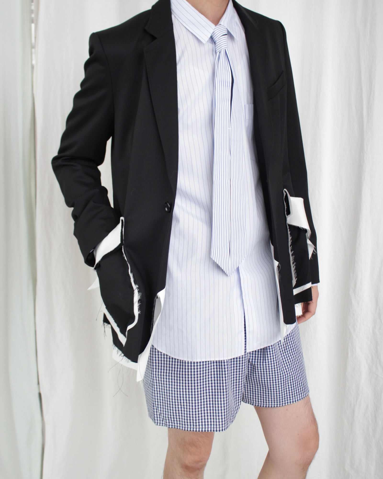 sulvam / CLASSIC SHORT JACKET (MU-J50-100) Black – Mukta / Sal