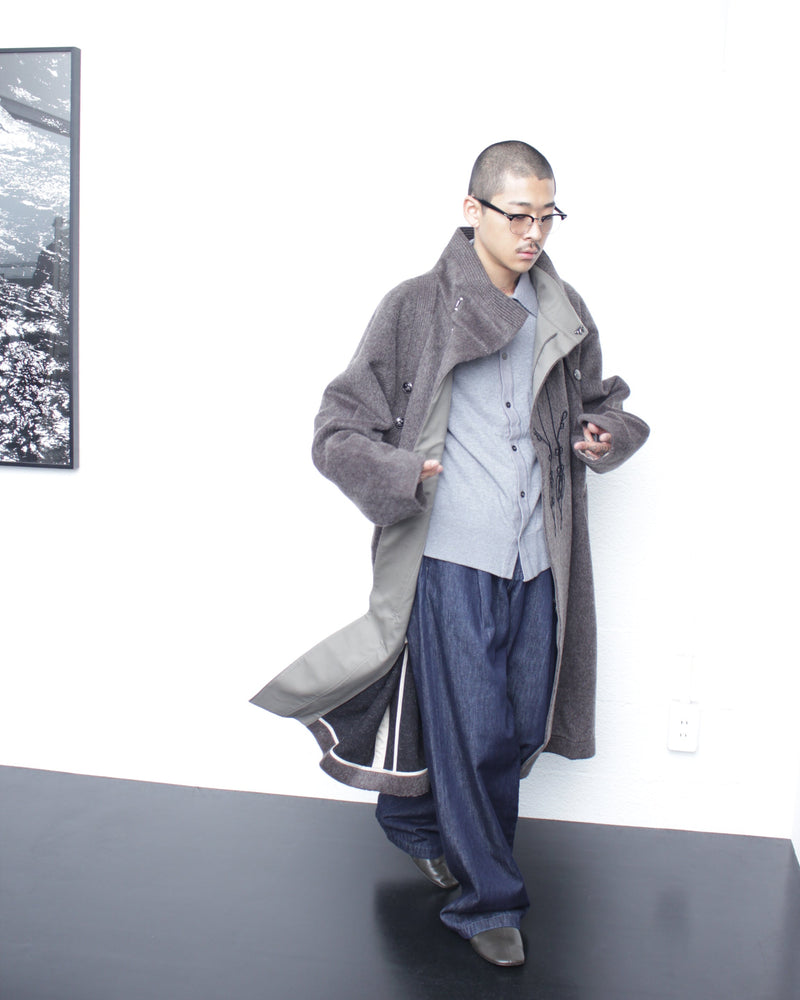 KIKO KOSTADINOV / KORMOS MILITARY COAT - Washed Brown/Slate Grey (KKAW25C01-44)