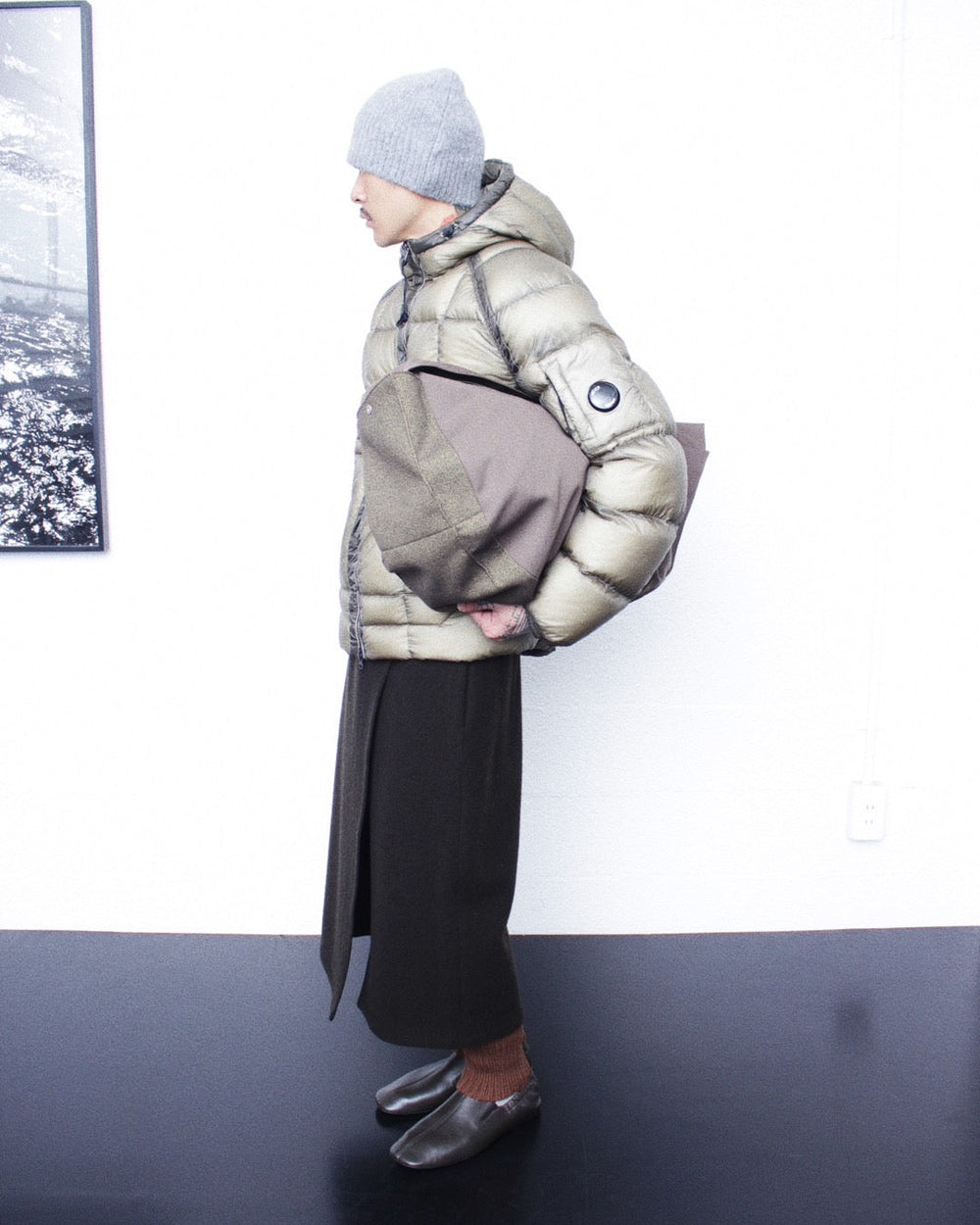 C.P. COMPANY / D.D. SHELL HOODED JACKET - Fallen Rock (19CMOW702A