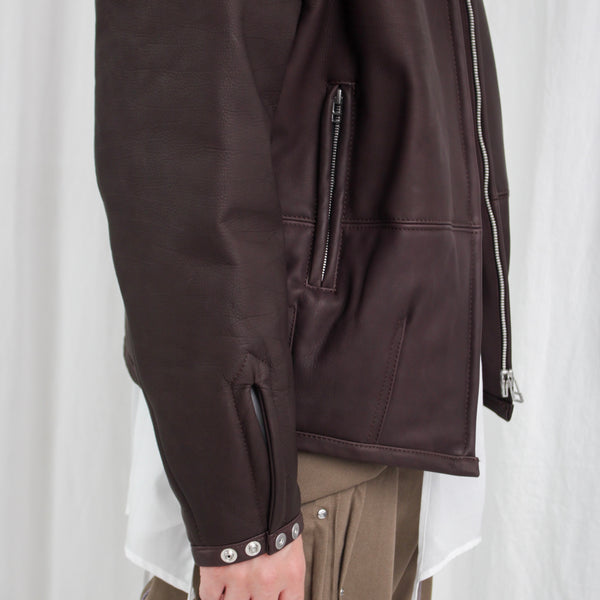 OMAR AFRIDI オマールアフリディ PADDED LEATHER BLOUSON (OA