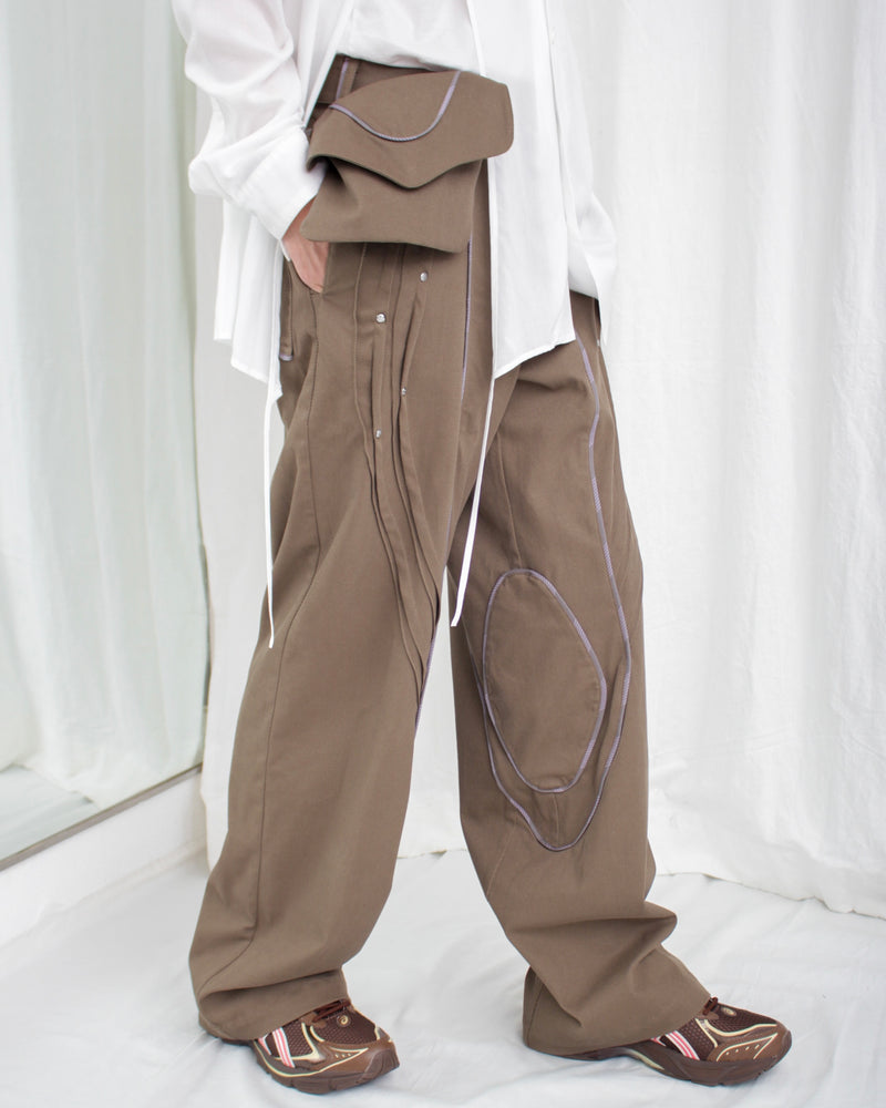 CHALICE TROUSER W BAG (KKAW24T03-15) Brass Green