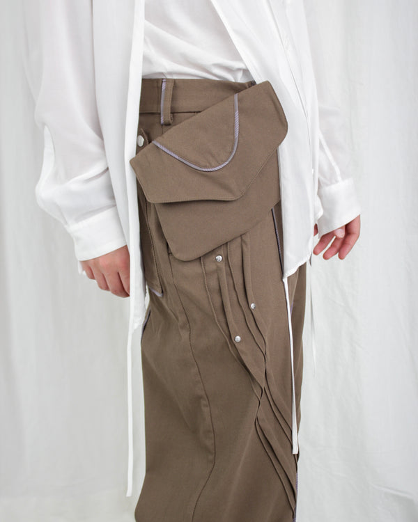 CHALICE TROUSER W BAG (KKAW24T03-15) Brass Green