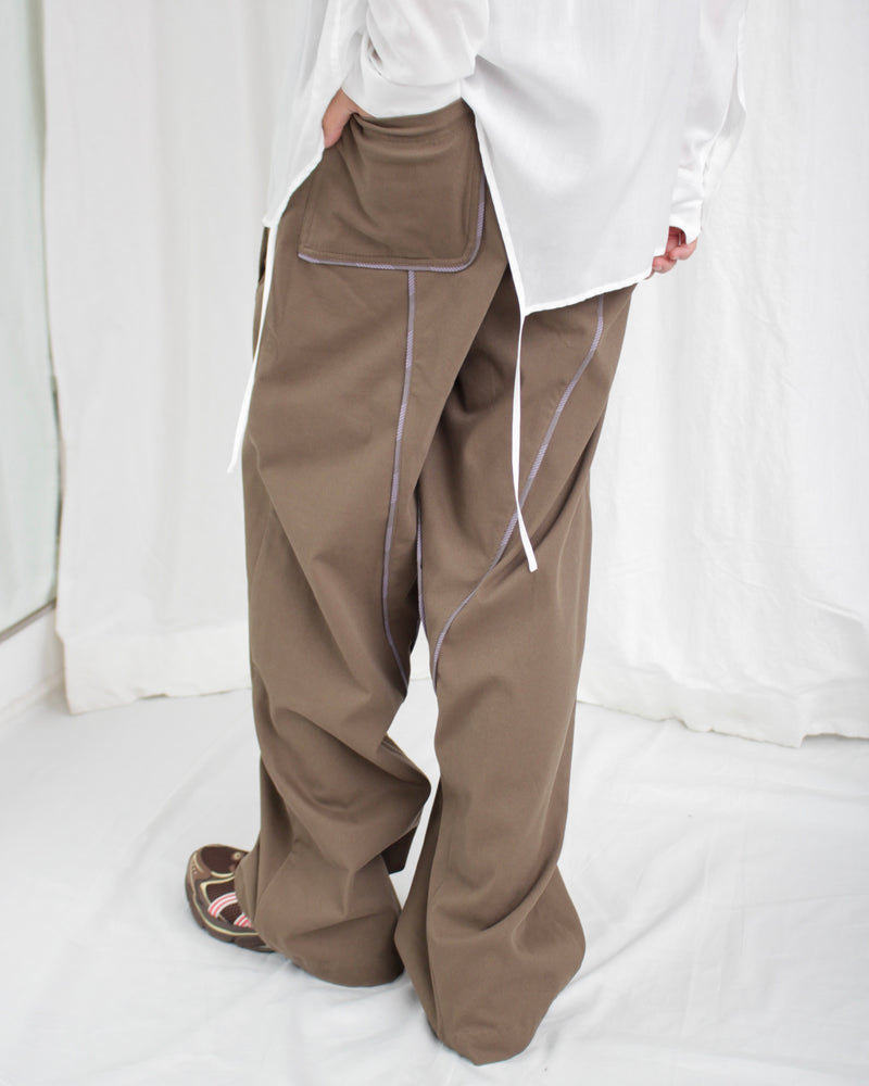 CHALICE TROUSER W BAG (KKAW24T03-15) Brass Green