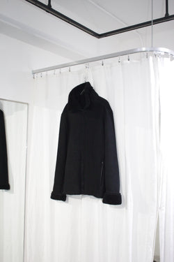 OMAR AFRIDI / SHEARLING JACKET - Black (OA-AW25-LTH-101-01)