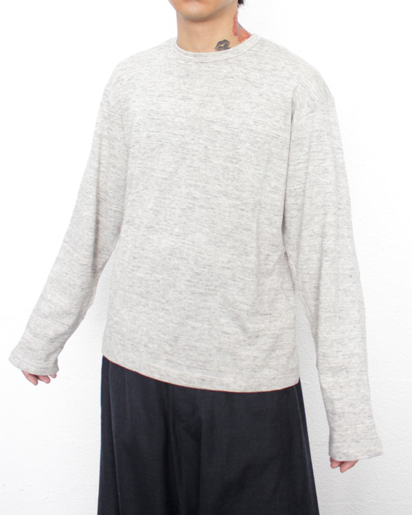 ENSOU. / D-SHAPED LONG SLEEVE TEE - Top Grey (E13T004)
