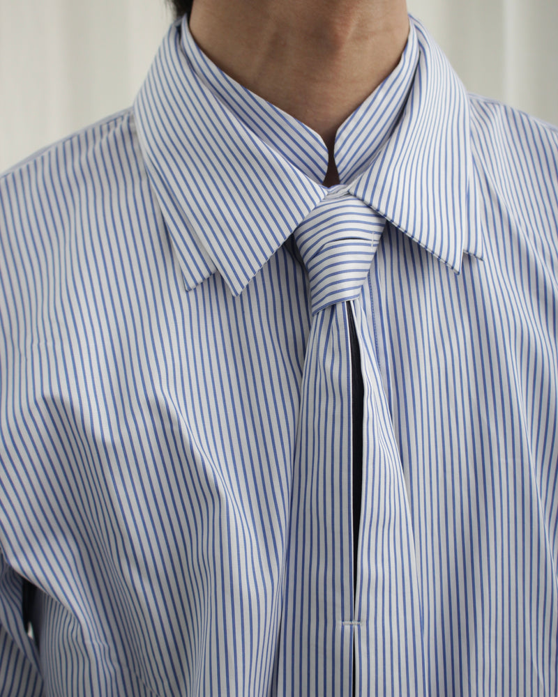 BELLOW TIE (JBMW208FA04) White/Blue Stripe