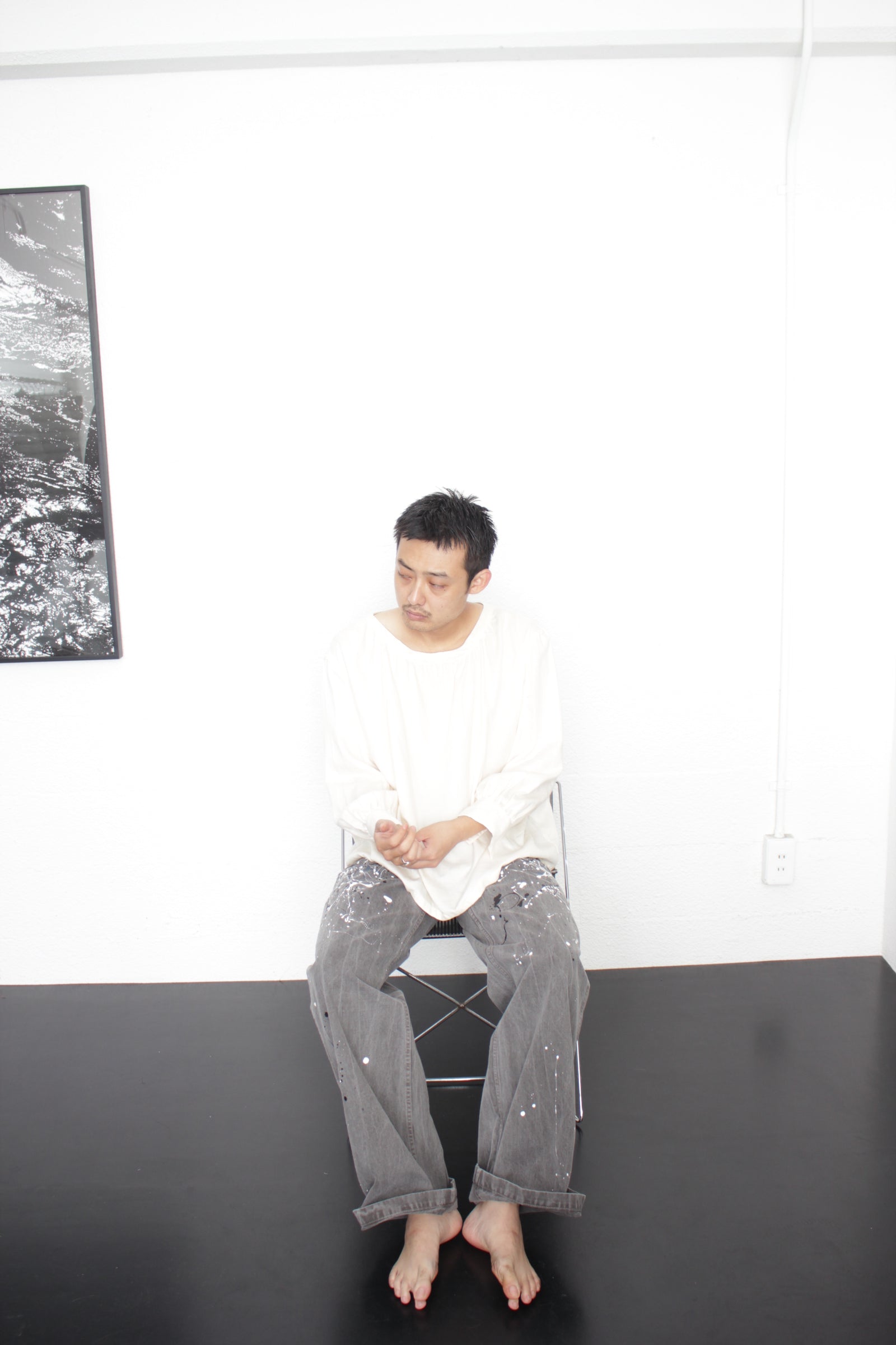 ENSOU. エンソウ 通販 SPLASH PAINTER JEANS (E13P010) Sumi-Dyed