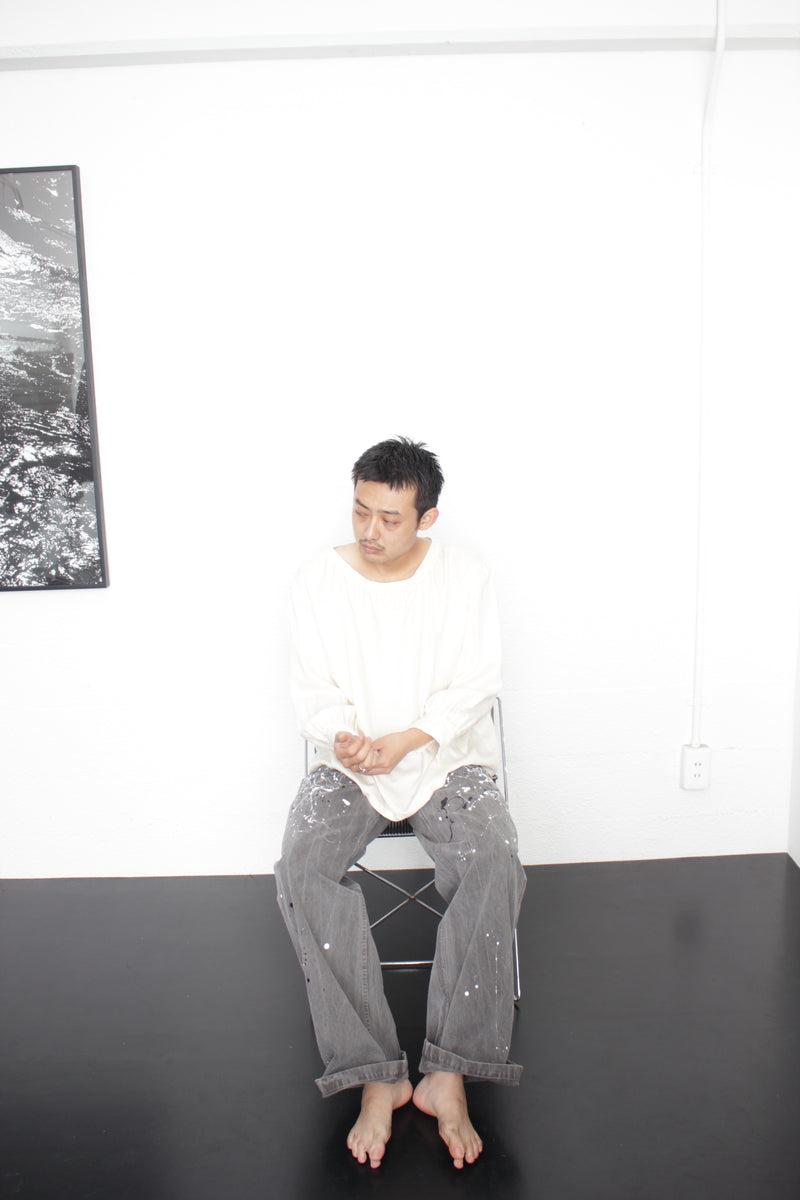 ENSOU. / SPLASH PAINTER JEANS - Sumi-Dyed Black (E13P010)