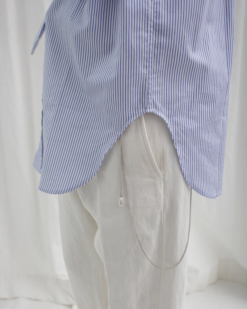 TRIPLE COLLAR SHIRT (JBMW056FA48) White/Blue Stripe