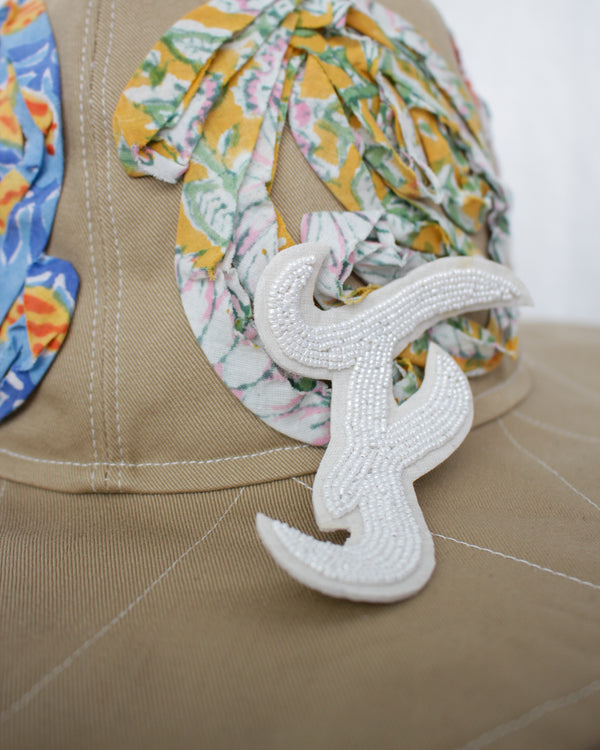 FAF / BLOCK PRINT FLOWER HAT - Beige (103122801)