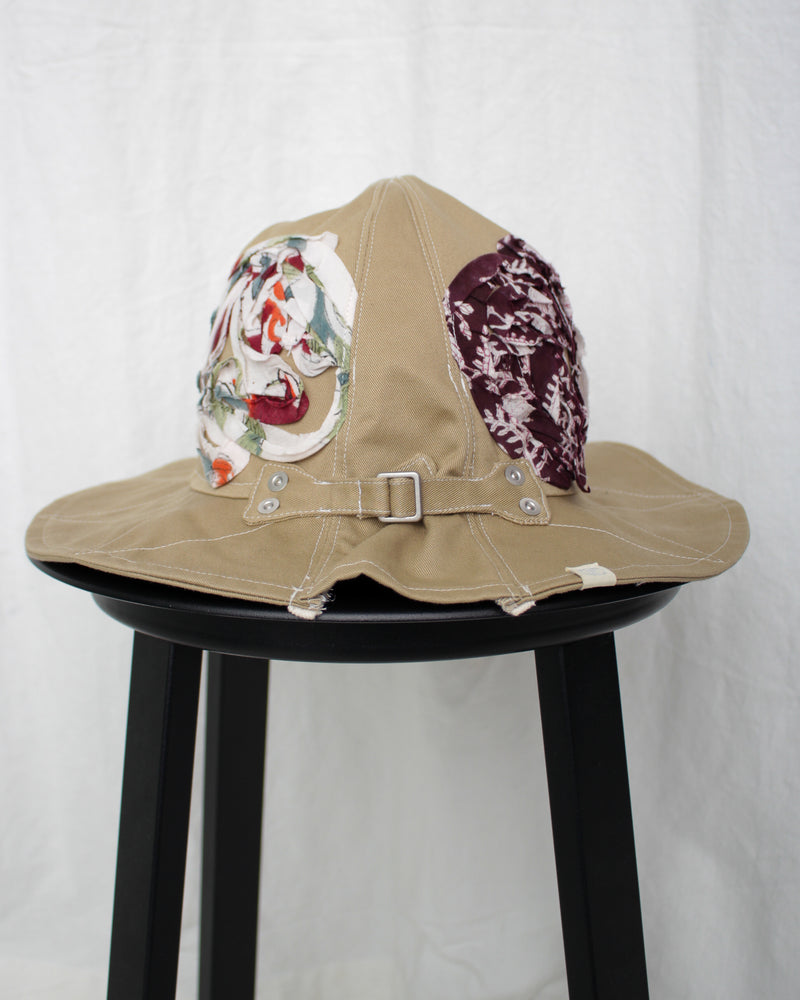 FAF / BLOCK PRINT FLOWER HAT - Beige (103122801)