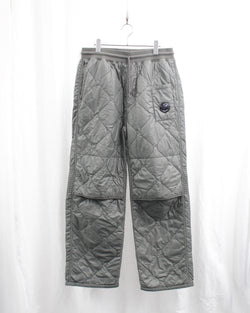 DIAGONAL RAISED FLEECE MIXED QUILTED SWEATPANTS (17CMSP183A-005835M) Grape Leaf 674