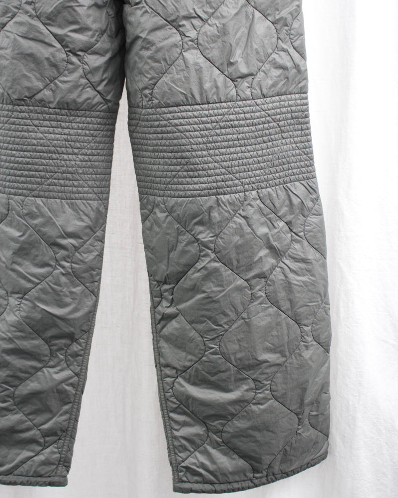 DIAGONAL RAISED FLEECE MIXED QUILTED SWEATPANTS (17CMSP183A-005835M) Grape Leaf 674