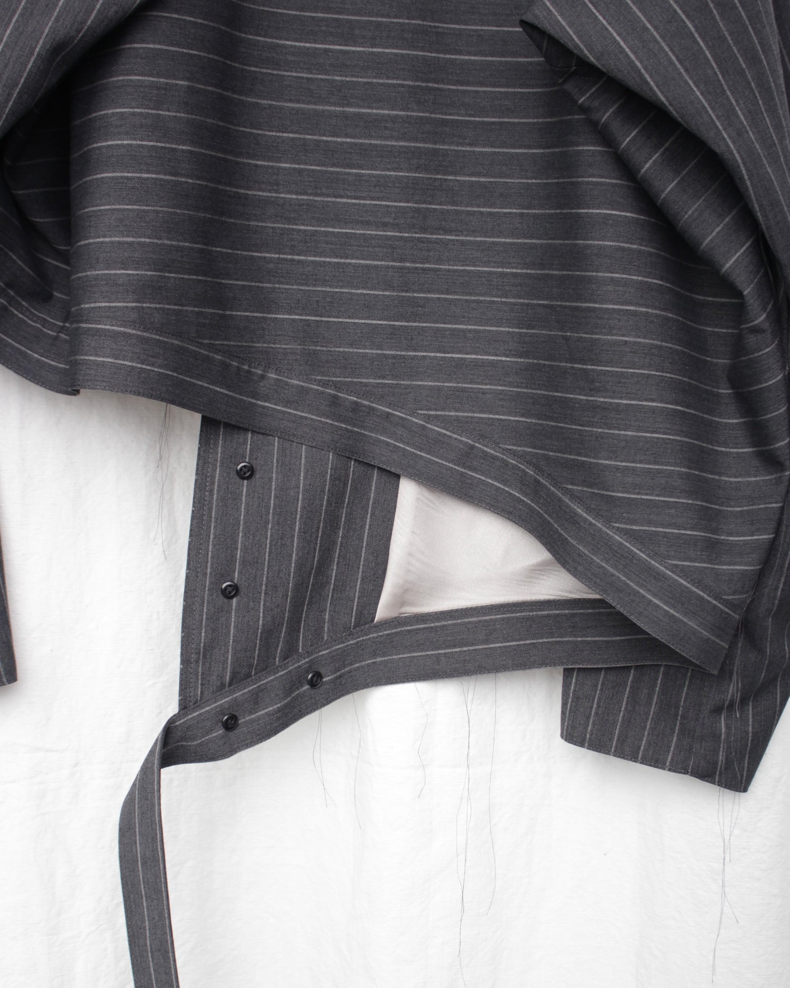 sulvam サルバム 通販 STRIPE ROUND BLOUSON (MV-Y02-110) Gray Stripe