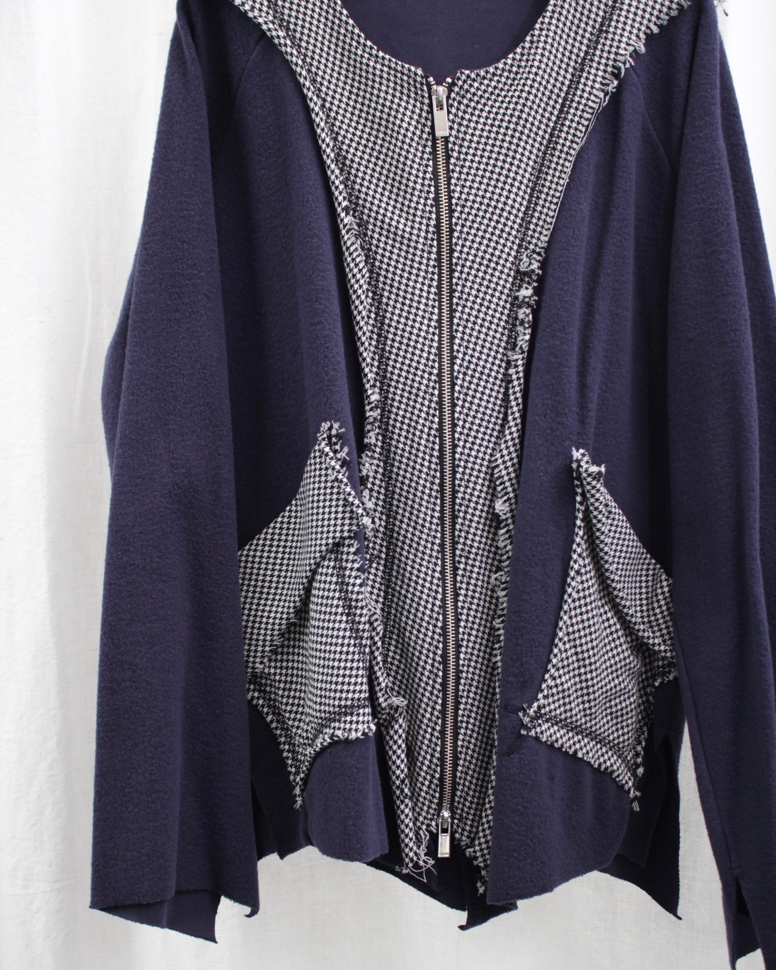 sulvam サルバム 通販 NO COLLAR JERSEY BLOUSON (MU-Y01-500) Navy