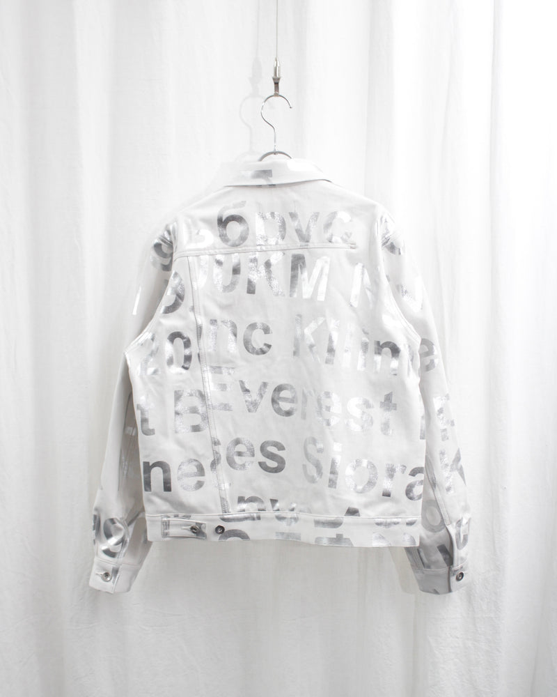 ERASED JEAN JACKET (E11J011) White X Silver