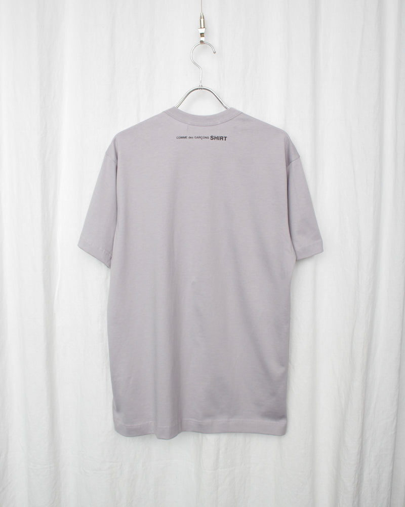 COMME DES GARÇONS SHIRT / COTTON JERSEY PLAIN WITH CDG SHIRT BLACK LOGO AT BACK - Grey (FO-T024-S25)