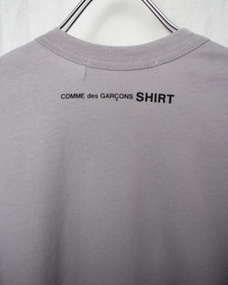 COMME DES GARÇONS SHIRT / COTTON JERSEY PLAIN WITH CDG SHIRT BLACK LOGO AT BACK - Grey (FO-T024-S25)