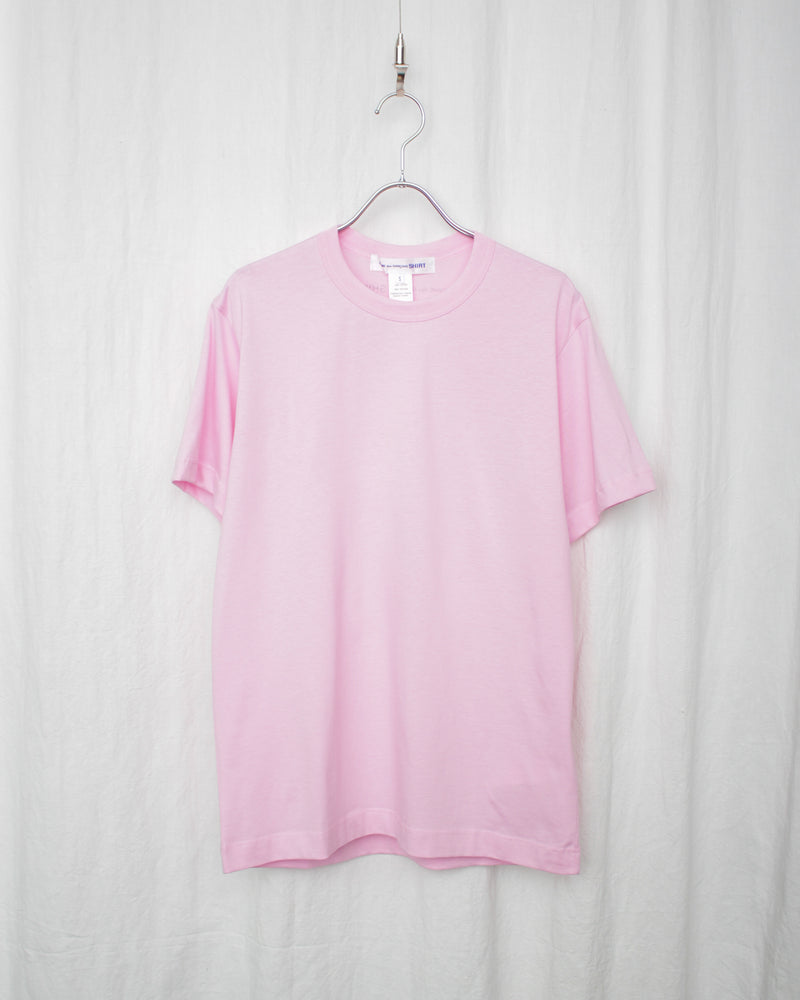 COMME DES GARÇONS SHIRT / COTTON JERSEY PLAIN WITH CDG SHIRT BLACK LOGO AT BACK - Pink (FO-T024-S25)