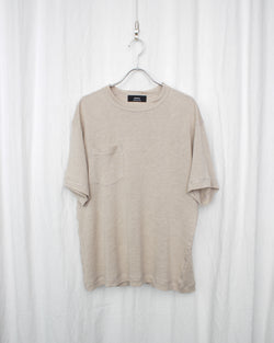 ENSOU. / RIGHT-POCKETED T-SHIRT - Sand Beige (E12T005)