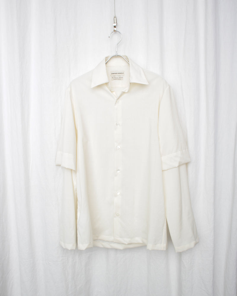 CAMISAS MANOLO / OFF WHITE DOUBLE SLEEVE SHIRT - Off White (CM-FIGMKT-03)